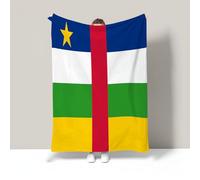 CDXNORA Manta Estampada con Bandera De La República Centroafricana, para Adolescentes y Adultos Suave y Mullida Rojo Manta de Viaje, para Cama sofá Silla sofá Ropa de CAM 150x200 cm
