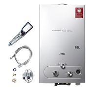 CDZHLTG Calentador de Agua Gas Propano 18L 36KW Sin Tanque, Calentador Instantáneo para Casa y Apartamento con Pantalla LED Digital y Sistema de Seguridad CE