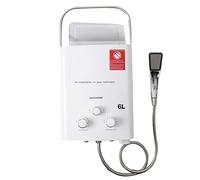 CDZHLTG Calentador de Agua Propano Instantáneo 6L / min, Calentador de Agua de Gas sin Tanque con Tapa de lluvia, Tankless Calentador de Gas con Mango Portátil 12Kw para Ducha de Camping