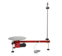 CDZHLTG Empacadora de Película Envolvente Eléctrica Tipo T, 30 RPM 100KG Carga Máxima, Envolvedora de Palets con Pedal, Máquina de Envoltura de Cartón para Cajas de Logística Exprés