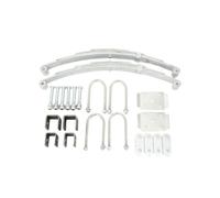 CDZHLTG Trailer leaf spring, juego de resortes de láminas para remolque, parabólica ballesta, suspensión ballestas, compatible con ejes redondos de 2-3/8" y SW4B, incluye herrajes y tornillos en U