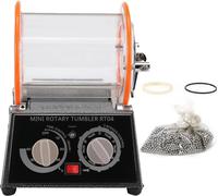 CDZHLTG Vaso Pulidor de Joyas de Capacidad de 3KG, Vaso Giratorio Vaso Joyería pulidor Finalizador, Joyería Pulido Máquina con Grano de Pulido Libre, 5 Velocidades y Temporizador de 10 a 60 inutos