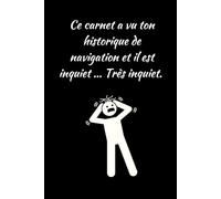 Ce Carnet A Vu Ton Historique Internet Et Il Est Inquiet ... Très Inquiet: Carnet de notes qui essaie de ne pas te juger