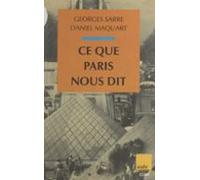 Ce Que Paris Nous Dit (ebook)