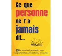 Ce que personne ne t’ a dit: Tu le savais ça ? , 200 anecdotes surprenantes, scientifiques ou loufoques + portraits bonus de personnages oubliés pour briller en société