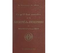 Ce Quil Faut Connaître Sur La Fiscalité Des Entreprises (ebook)