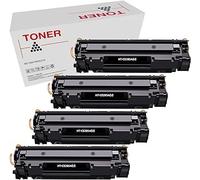 CE285A Pack 4 Cartuchos de Toner Compatible con HP CE285A / CE278A / CB435A / CB436A (85A/78A/35A/36A)