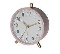 CeaBulo Elegante reloj despertador de cuarzo silencioso con luz nocturna amarilla cálida para un sueño tranquilo, adecuado para decoración del hogar y la oficina