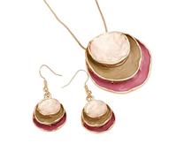 CeaBulo Juego de joyas de flores vintage elegantes para novia, cuello y oreja, adecuado para combinar con varios conjuntos de flores, talla única, como se describe, como se describe