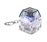 CeaBulo Llavero con luz LED para clics, probador de teclas para adultos, clics de teclado, llavero con luz LED, juguete