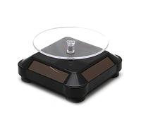 CeaBulo Soporte giratorio de 360° para joyería con energía solar, para relojes Hobby, colección de pasatiempos, estante giratorio, soporte de exhibición multicolor, talla única, como se describe
