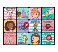 Ceaco - Disney - Collage de princesas - Rompecabezas con purpurina - Rompecabezas de 100 piezas