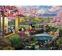 Ceaco - Disney - Thomas Kinkade - Mickey y Minnie en Japón - Rompecabezas de 1000 Piezas para Adultos - Rompecabezas desafiante Noches de Juegos - El tamaño Final es de 26.5 x 19