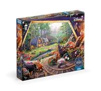 Ceaco - Sapphire Select - Disney - Blancanieves y los siete enanos - Rompecabezas de 1000 piezas - Desafiante y divertido - Tablero de rompecabezas de núcleo azul - Caja de exhibición de regalo