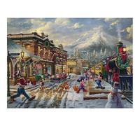 Ceaco Thomas Kinkade - Disney - Holiday - Candy Cane Express - Rompecabezas de 1000 piezas