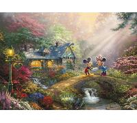 Ceaco - Thomas Kinkade - Disney - Mickey & Minnie Sweetheart Bridge - 1000 Piece Jigsaw Puzzle