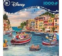 Ceaco - Thomas Kinkade - Disney - Mickey y Minnie en Italia - Rompecabezas de 1000 Piezas