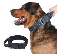 CEASELESLY Premium Collares para Perros,Ajustable de Collar Táctico Perro,con Hebilla de Metal,Tácticos al Aire Libre Collares con Mango de Control para Perros de Tamaño Mediano (L)