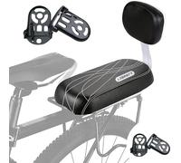 CEASELESLY Silla Bicicleta niño Trasera,Pedales Traseros de Bicicleta,Asiento de Niño,Kit de Bicicleta de Montaje a la Trasera cojín reposabrazos,Respaldo reposapiés para niños Adultos