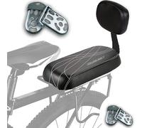 CEASELESLY Silla Bicicleta niño Trasera,Pedales Traseros de Bicicleta,Asiento de Niño,Kit de Bicicleta de Montaje a la Trasera cojín reposabrazos,Respaldo reposapiés para niños Adultos (Schwarz 0017)