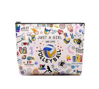 CEASQVAA Bolsa de cosméticos de maquillaje para mujeres, compañeros de trabajo, regalo de cumpleaños, bolsa de maquillaje, regalo para colegas y amigas, Voleibol3