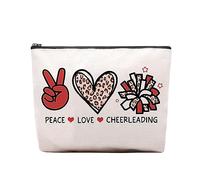 CEASQVAA Bolsa de cosméticos de maquillaje para mujeres, compañeros de trabajo, regalo de cumpleaños, bolsa de maquillaje, regalo para colegas y amigas, Cheerleading