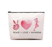 CEASQVAA Bolsa de cosméticos de maquillaje para mujeres, compañeros de trabajo, regalo de cumpleaños, bolsa de maquillaje, regalo para colegas y amigas, Ejecutar