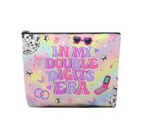 CEASQVAA Bolsa de maquillaje con ideas de regalo de 13 años, regalos de cumpleaños para mujeres, divertidas decoraciones de cumpleaños 2011, bolsas de maquillaje para ella, hermana, hija, sobrina,