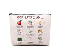 CEASQVAA Bolsa de maquillaje divertida para primos, regalos para mujeres, amigas, bolsa de maquillaje de viaje, Teacher2