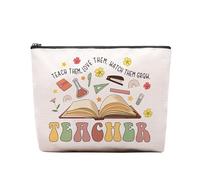 CEASQVAA Bolsa de maquillaje divertida para primos, regalos para mujeres, amigas, bolsa de maquillaje de viaje, Teacher1