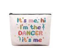 CEASQVAA Bolsa de maquillaje para bailarines, regalos de cumplea os para bailarines, bolsa de baile para mujeres, bolsa de cosm ticos ""Soy yo, so