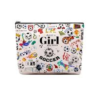 CEASQVAA Bolsa de maquillaje para mujeres, compañeras de trabajo, regalo de cumpleaños, bolsa de maquillaje para colegas, amigas, fútbol2, Fútbol2