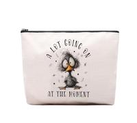 CEASQVAA Have the Day You Mererve - Bolsa de maquillaje divertida y peculiar, regalos motivacionales para amantes de las calaveras, mujeres, bolsa de maquillaje de esqueleto, bolsa con cremallera
