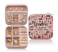 CEASQVAA Joyero de regalo de viaje de Londres para mujeres, regalos de recuerdos para amantes de Londres, regalos temáticos de la ciudad de Londres para viajeras, amigas, regalo de viaje a Londres,