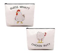 CEASQVAA Regalos de caballos para mujer, bolsa de viaje ecuestre, bolsa de cosméticos, bolsa de maquillaje de vaquera, Chicken