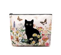 CEASQVAA Regalos de caballos para mujer, bolsa de viaje ecuestre, bolsa de cosméticos, bolsa de maquillaje de vaquera, Cat3, Vintage