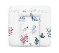 Ceba Baby® Cambiador Bebe - Cambiador suave para bebés - Almohadilla cambiadora lavable para Niños y Niñas - Certificado Öko-Tex - Impermeable - 72x75 cm - océano