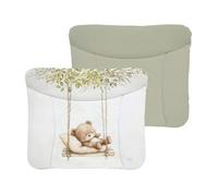 Ceba Baby® Cambiador Bebe - Cambiador suave para bebés - Almohadilla cambiadora lavable para Niños y Niñas - Certificado Öko-Tex - Impermeable - 72x75 cm - Osito de peluche en el columpio