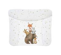Ceba Baby® Cambiador Bebe - Cambiador suave para bebés - Almohadilla cambiadora lavable para Niños y Niñas - Certificado Öko-Tex - Impermeable - 72x75 cm - Amigos del bosque