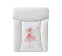 Ceba Baby® Cambiador Bebe - Cambiador suave para bebés - Almohadilla cambiadora lavable para Niños y Niñas - Certificado Öko-Tex - Impermeable - 70x50 cm - Hada rosa
