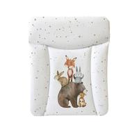 Ceba Baby® Cambiador Bebe - Cambiador suave para bebés - Almohadilla cambiadora lavable para Niños y Niñas - Certificado Öko-Tex - Impermeable - 70x50 cm - Amigos del bosque