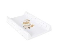 Ceba Baby® Cambiador Bebe para Cuna - Cambiador Rígido para Bebés - 70x50 cm - 2 Cuñas - Almohadilla Cambiadora Lavable para Niñas y Niños - Certificado Öko-Tex - Volpe con Palloncino - 70x50 cm