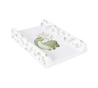 Ceba Baby® Cambiador Bebe para Cuna - Cambiador Rígido para Bebés - 70x50 cm - 2 Cuñas - Almohadilla Cambiadora Lavable para Niñas y Niños - Certificado Öko-Tex - Re dei Dinosauri - 70x50 cm
