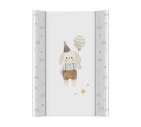 Ceba Baby® Cambiador Bebe para Cuna - Cambiador Rígido para Bebés - 70x50 cm - 2 Cuñas - Almohadilla Cambiadora Lavable para Niñas y Niños - Certificado Öko-Tex - Coniglietto di Compleanno - 70x50 cm