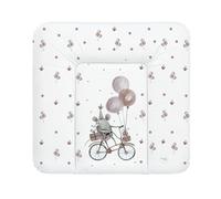 Ceba Baby Cambiador para bebé, suave, cojín cambiador, lavable, para niñas y niños, certificado Oeko-Tex, impermeable, 75 x 72 cm, ratón de bicicleta