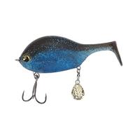 Cebo blando de PVC Moción flexible Rivers de mar suave (negro azul)