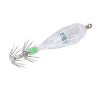 Cebo de Anzuelo de Calamar de Pesca con Luz Blanca LED con Diseño Impermeable para Pesca Nocturna, Lámpara de Señuelo de 3,3x0,7 Pulgadas para en Alta Mar y Cerca de la Costa