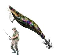 Cebo de calamar resplandor, plantillas de calamar al rojo - señuelos de para el bajo - fluorescentes cebos artificiales de pescado, realistas de agua dulce herramientas para río mar