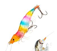 Cebo de camarón - 9,00 cm - Señuelo Realista de Agua Salada | Señuelo Artificial Reflectante Suave Color Luminoso diseño para de salmón Siluro mar