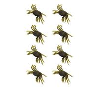 Cebo de Cangrejo Artificial, Aparejos de Pesca, 8 Uds., 13cm, Simulación de Cangrejo 3D, Cebo Blando de 33,5g con Anzuelo de Agua Salada (Verde marrón)